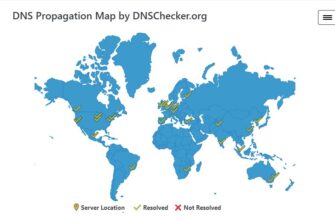Визуальная карта серверов dnschecker с которых идут проверки.